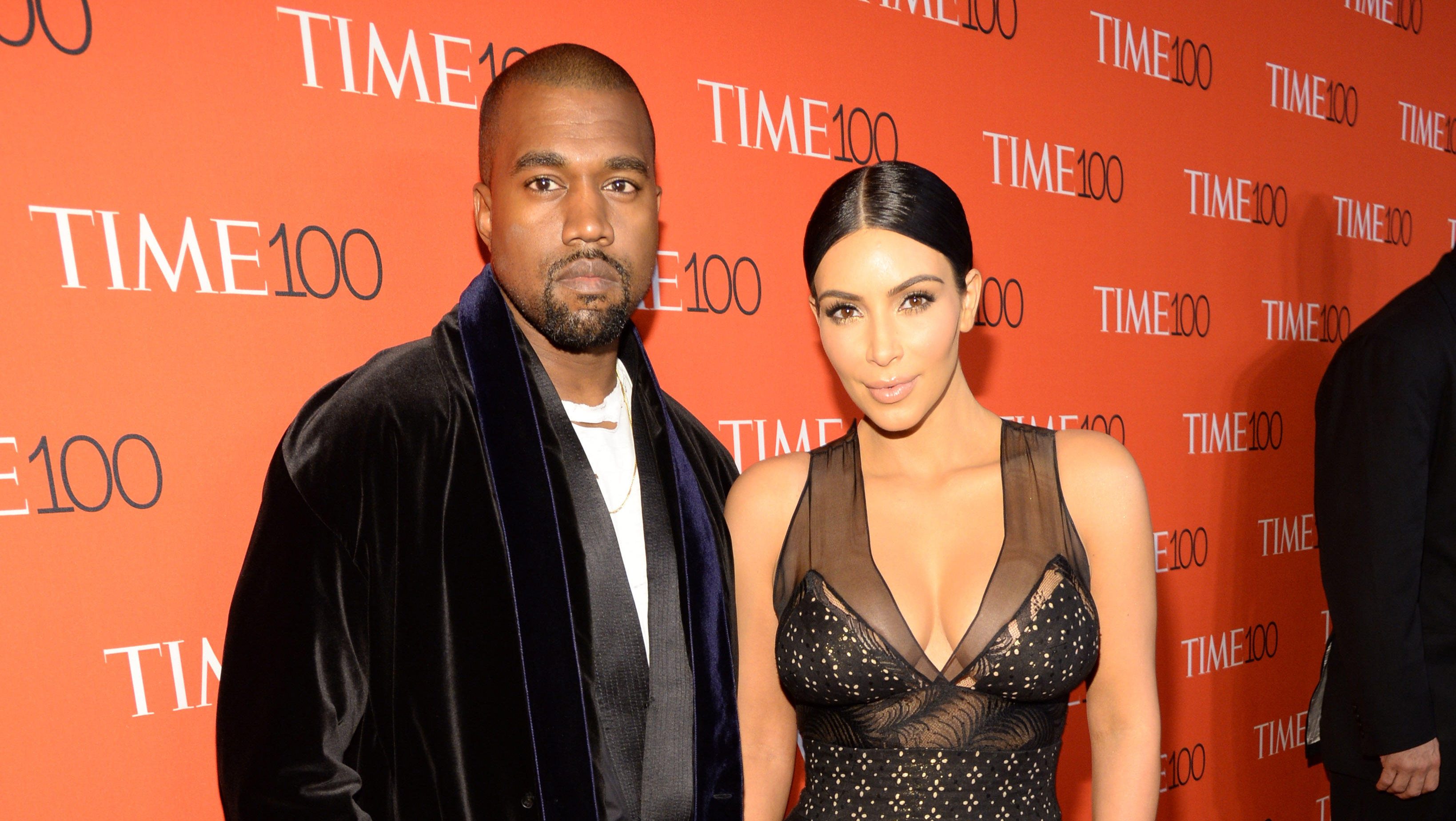 Kanye West and Kim Kardashian at TIME 100's Event