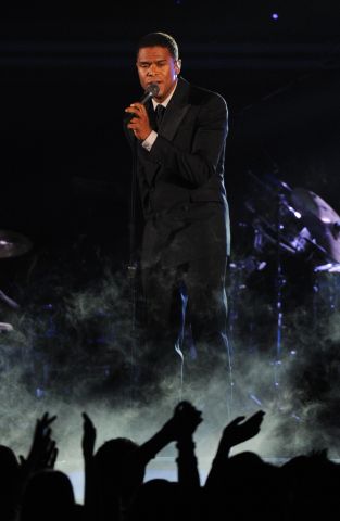 Singer Maxwell performs during the Gramm