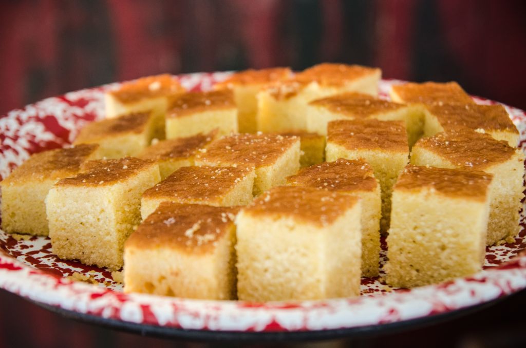 Plate of Cornbread Squares