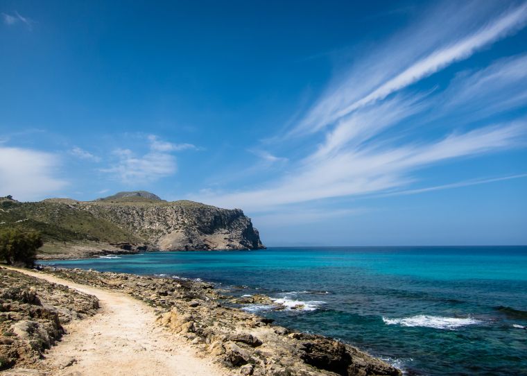 Beach with blue sky