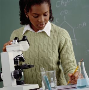 Student Working in a Laboratory