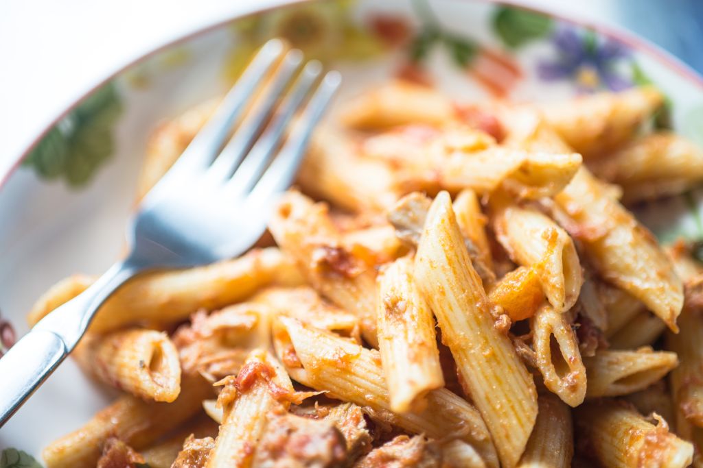 Close-Up Of Pasta In Plate