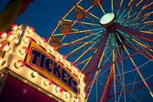 Amusement park rides at the Maryland State Fair, Timonium MD