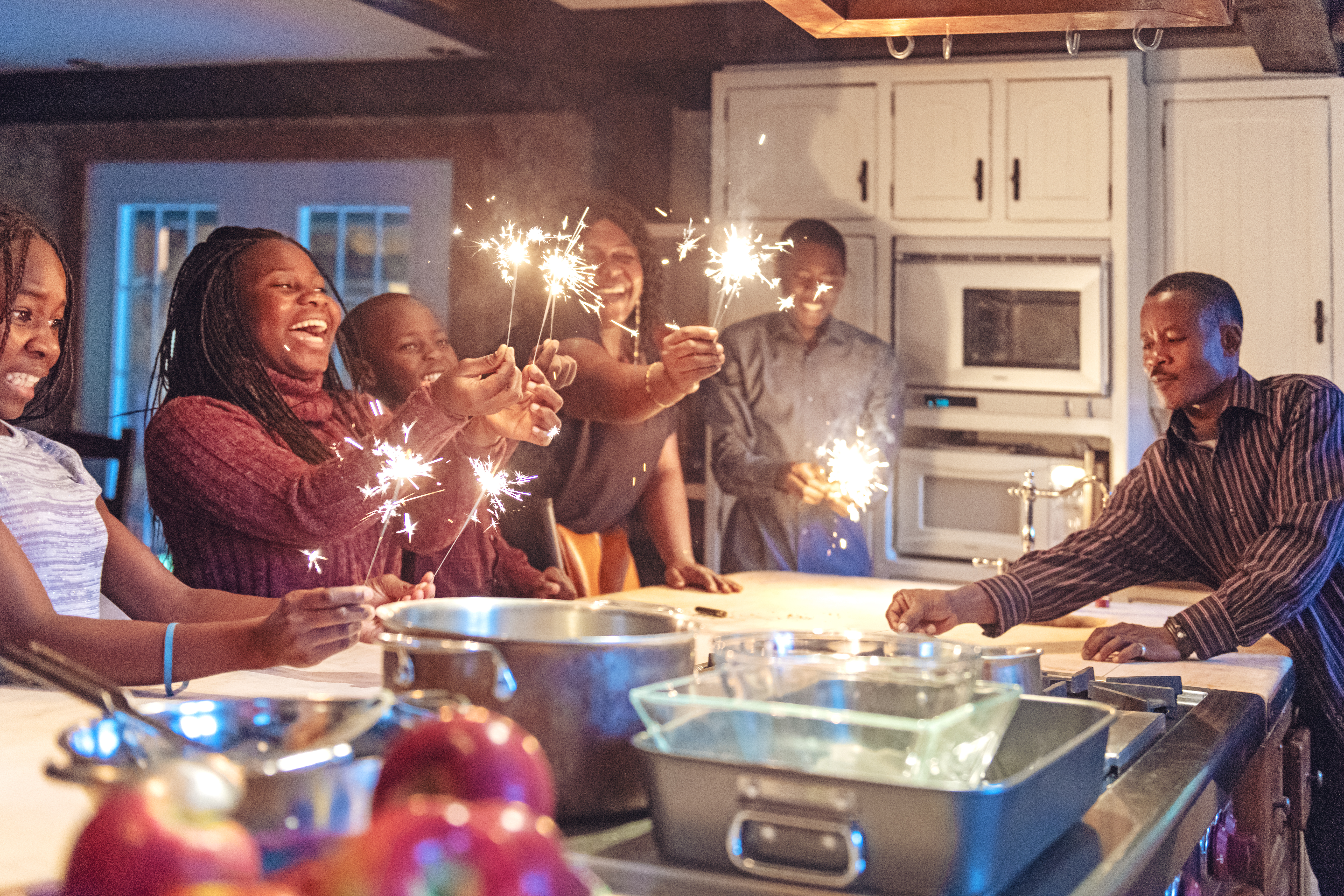 African-American during thanksgiving dinner