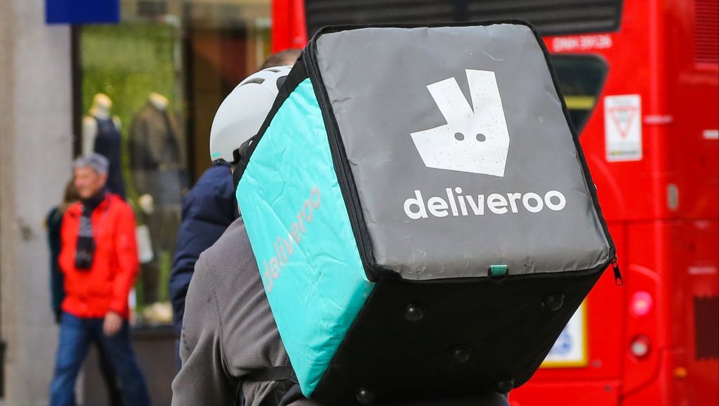 Deliveroo bicycle courier