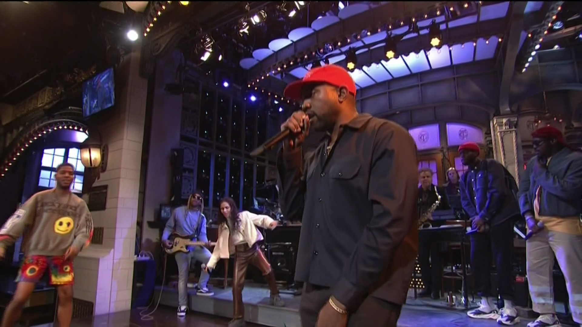 Adam Driver with musical guest Kayne West hosts the 44th season episode 1 NBC's 'Saturday Night Live'