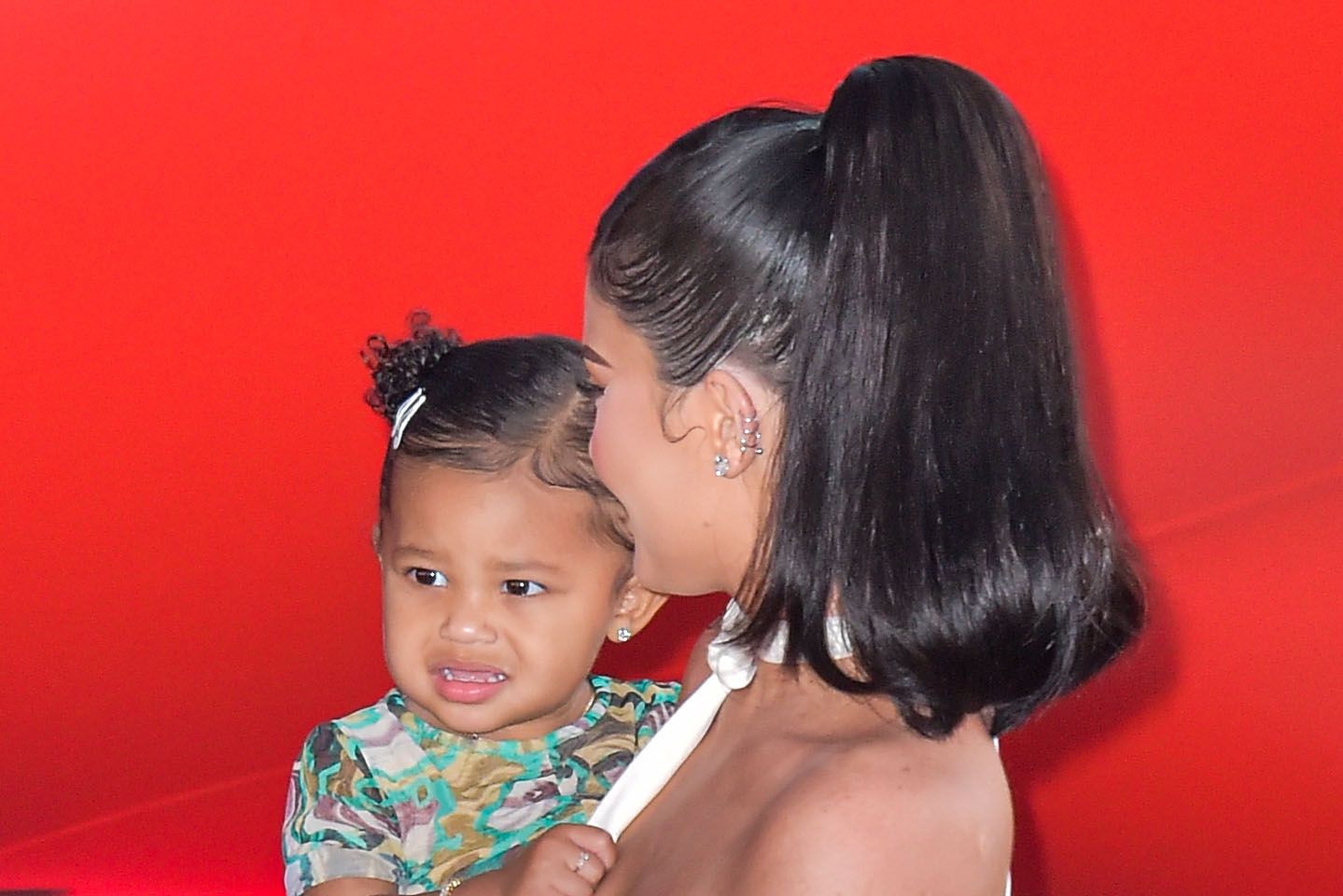 Stormi Webster and mother/television personality Kylie Jenner arrive at the Los Angeles Premiere Of Netflix's 'Travis Scott: Look Mom I Can Fly' held at Barker Hangar on August 27, 2019 in Santa Monica, Los Angeles, California, United States