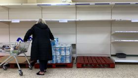 Empty Shelves in a Tesco Store in Kent Due To Coronavirus - COVID-19