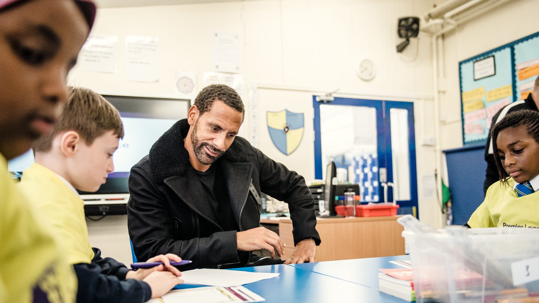Rio Ferdinand returns to former school in Peckham to surprise budding poets
