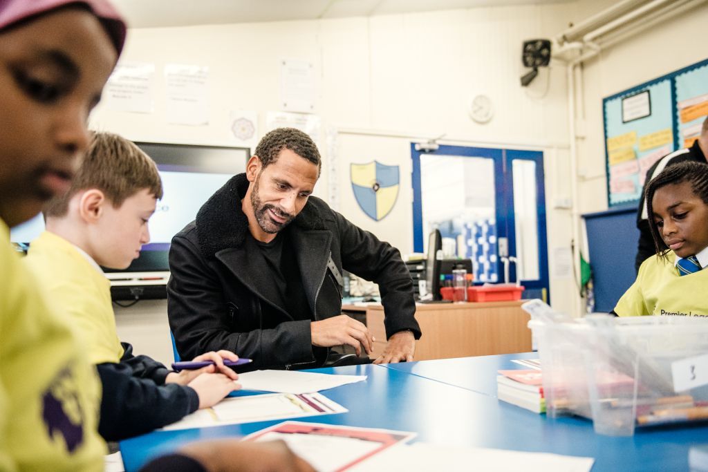 Rio Ferdinand returns to former school in Peckham to surprise budding poets