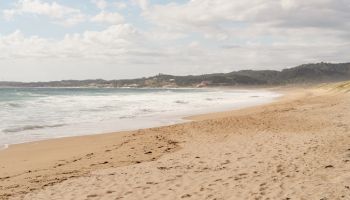 Beach on the coast of Galicia, Pontevedra, Spain. Lanzada beach.