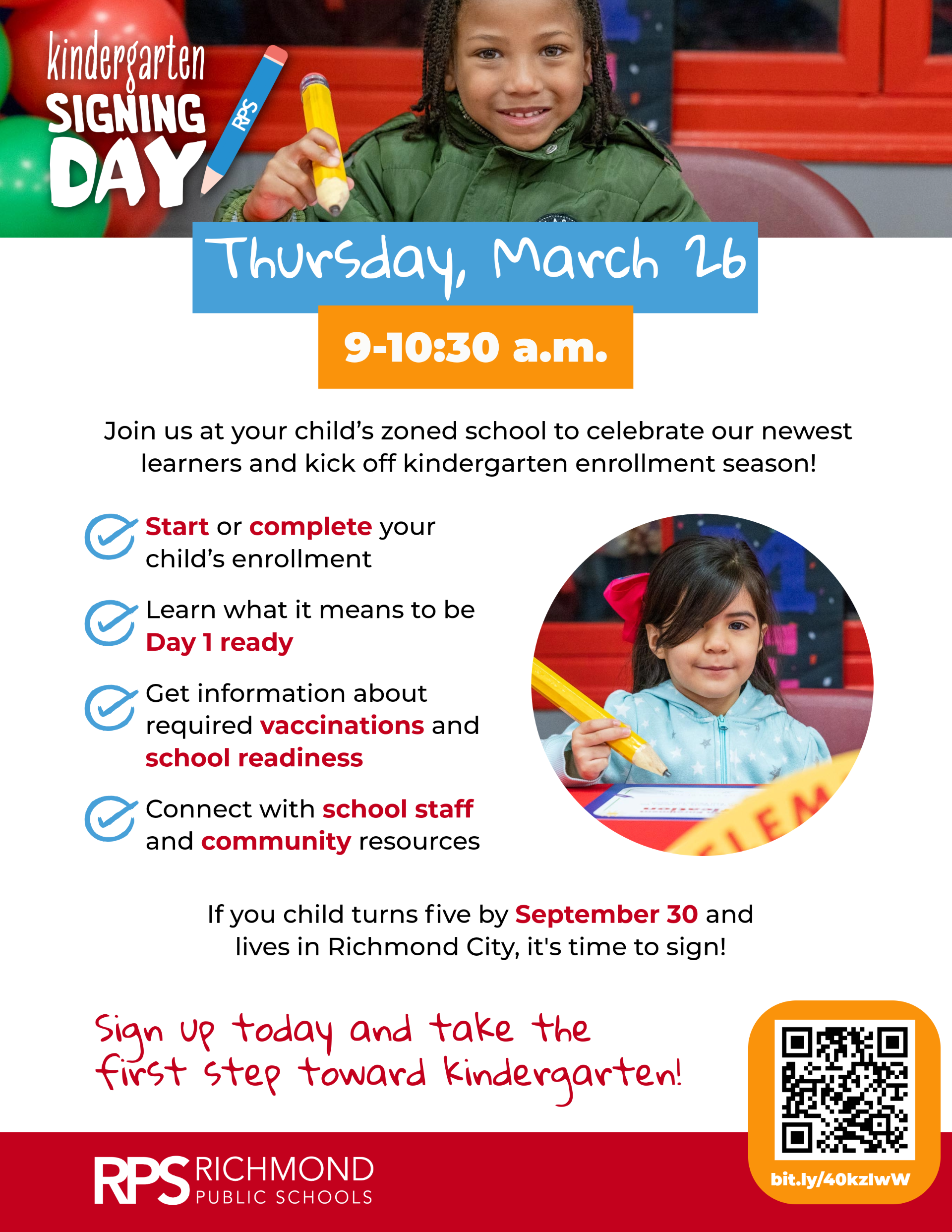 Kindergarten Signing Day